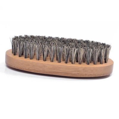 Best Selling OEM Natural Wood 100% Wild Boar Bristle Black Men′s Wood Beard Brush