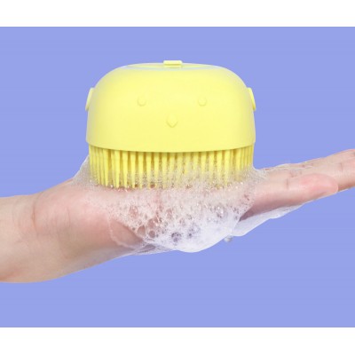 Best Silicone Eco-Friendly Bath Brush Body Massage Brush with Shampoo Bottle Design