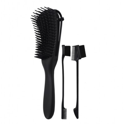 Salon Hair Styling Tools 3 Piece Set Scalp Massage Comb Plastic Handle Comb Wet Curly Hair Tangled Hair Brush